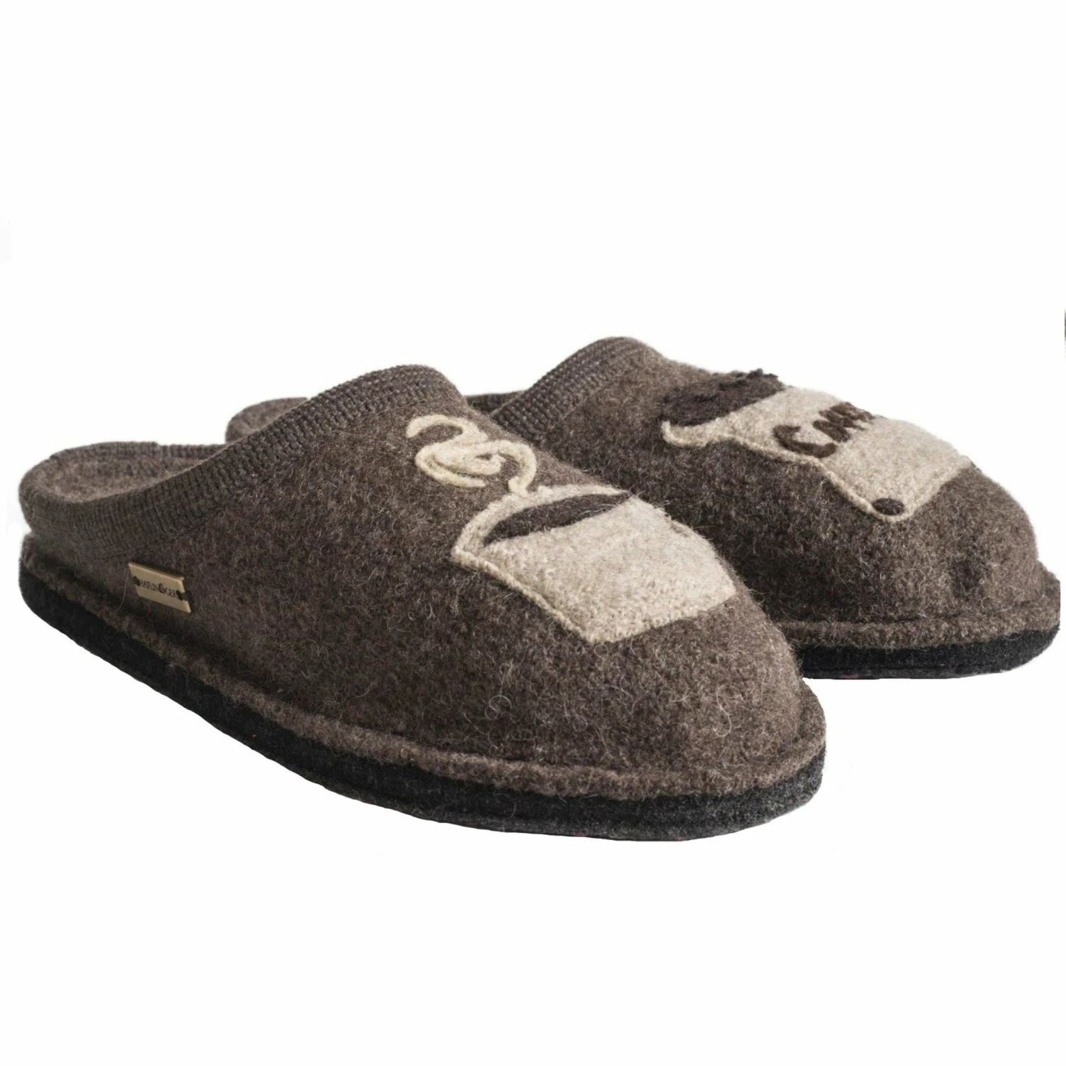 Haflinger Coffee Wool Slipper 1 Haflinger Coffee Wool Slipper