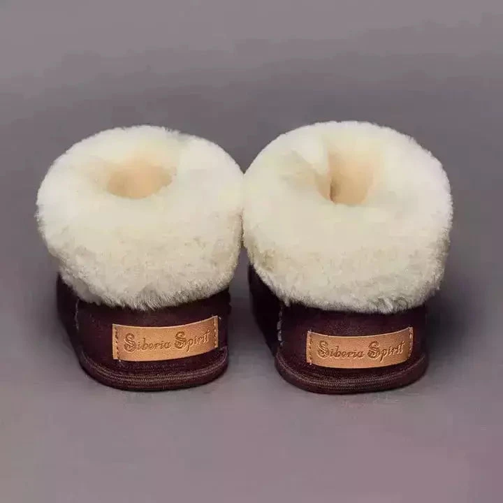 Siberia Spirit Chocolate Brown Kids Booties 2 Siberia Spirit Chocolate Brown Kids Booties - Image 2