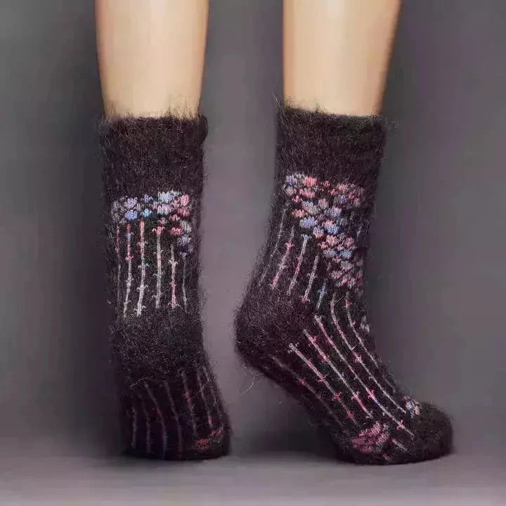 Siberia Spirit Floral Fantasy Crew Socks 2 Siberia Spirit Floral Fantasy Crew Socks - Image 2