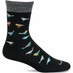 Sockwell Womens Audubon Essential Comfort Crew Socks -Baffin Store LD192W Audubon Black 900 WEB