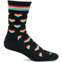 Sockwell Womens Love-a-Lot Essential Comfort Crew Socks -Baffin Store LD195W Love a Lot Black 900 WEB