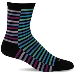 Sockwell Womens Zip Essential Comfort Crew Socks -Baffin Store LD72W Zip Black900 WEB