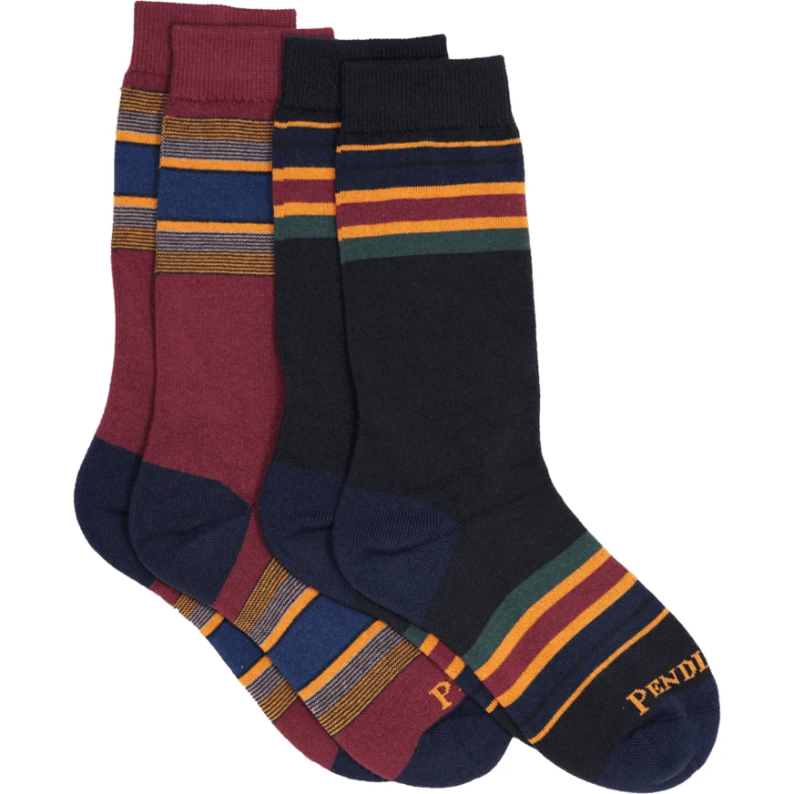 Pendleton Yakima Stripe 2-Pack Crew Socks 1 Pendleton Yakima Stripe 2-Pack Crew Socks