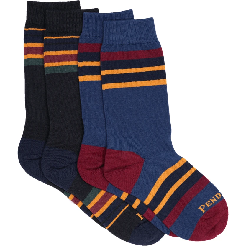 Pendleton Yakima Stripe 2-Pack Crew Socks 2 Pendleton Yakima Stripe 2-Pack Crew Socks - Image 2