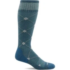 Sockwell Womens Elevation Firm Compression Knee High Socks -Baffin Store SW4W Elevation BlueRidge625 WEB