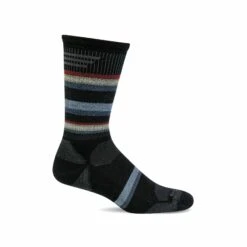 Sockwell Mens Parks Twill Moderate Compression Crew Socks -Baffin Store SW69M Parks Twill Crew Black 900 WEB