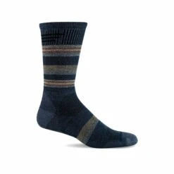 Sockwell Mens Parks Twill Moderate Compression Crew Socks -Baffin Store SW69M ParksTwillCrew Denim650 WEB