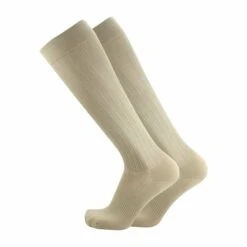 OS1st Travel Compression Over The Calf Socks -Baffin Store TravelPair natural